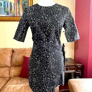 Kate Spade Saturday Faux Wrap Black Dress Size 2